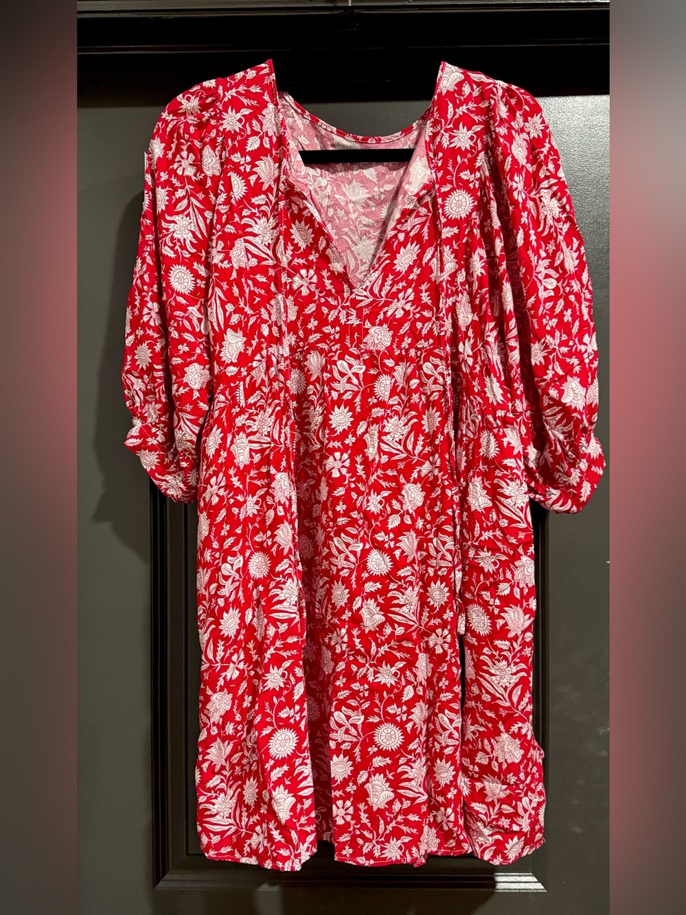 Paisley boho tunic dress